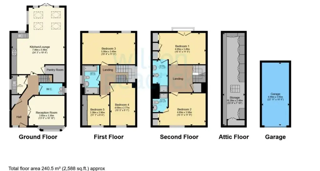 Contractor Accommodation Milton Keynes, 5 Bedrooms, Floor Plan
